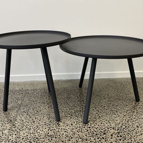 Palm Coffee Table Set 50 + 60cm - Charcoal