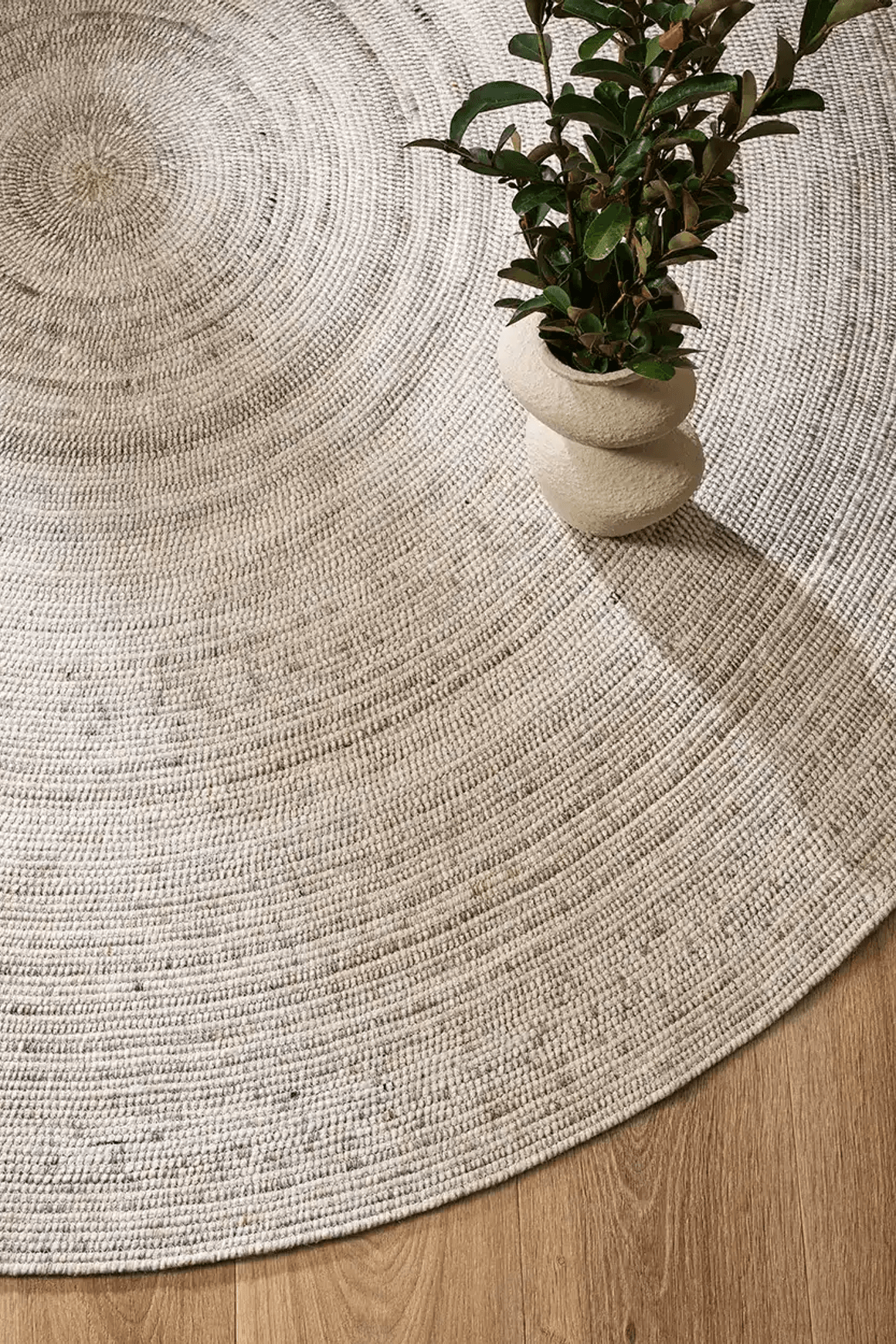 Baya Palm Cove Round Rug - Sand | Indoor or Outdoor