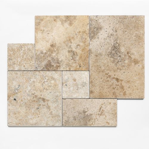 Panama Limestone | Light Silver French Pattern Tile