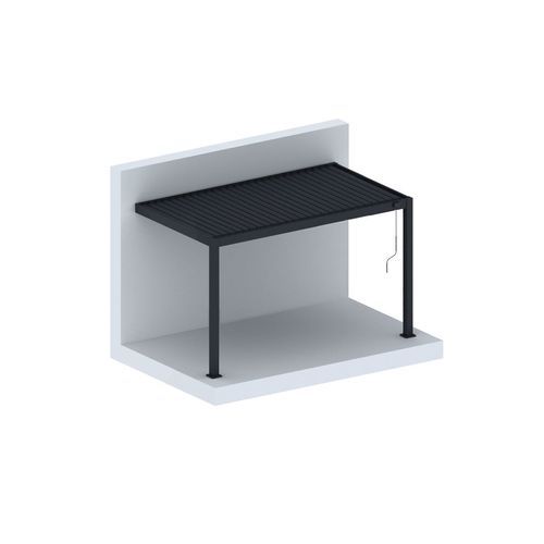 Baltic Manual Wall Mounted Louvre Roof Aluminium Pergola