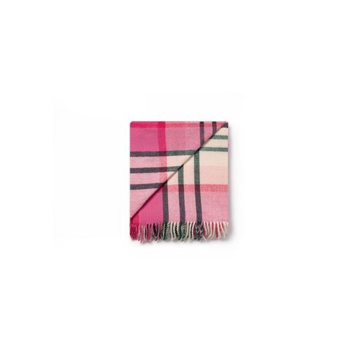 Ruanui Station Lambswool Throw - Pukehapua Pink Check