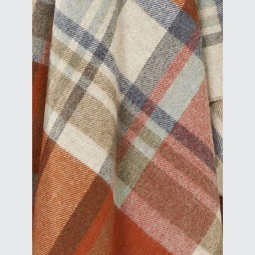NZ Wool Throw - Portree Orange | 100% Merino Wool