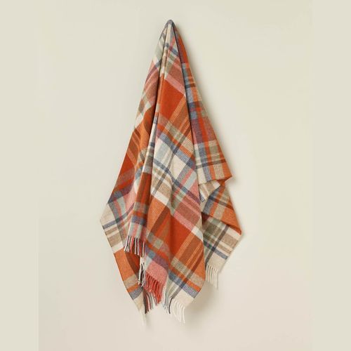 NZ Wool Throw - Portree Orange | 100% Merino Wool