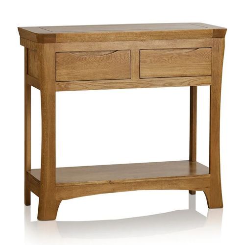 Renwick Rustic Solid Oak Console Table