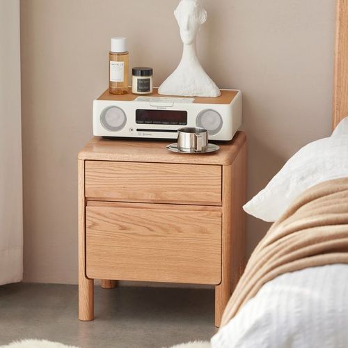 Riga Natural Solid Oak Bedside Table