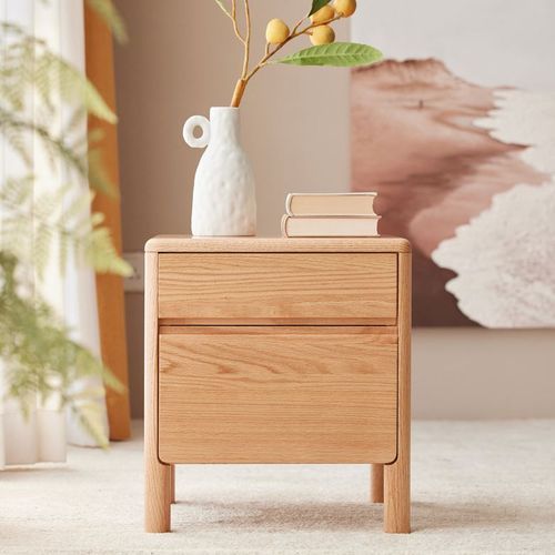 Riga Natural Solid Oak Bedside Table