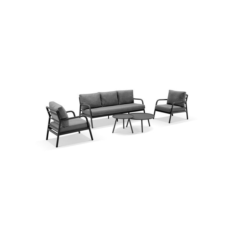 Riviera 5pc Lounge Set - Charcoal