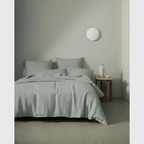 Ravello Linen Quilt Cover - Sage | Weave Home Bed Linen