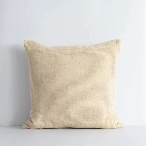 Baya Sandridge Cushion - Linen/Ochre | 100% Linen