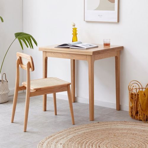 Seattle Natural Solid Oak Extending Dining Table