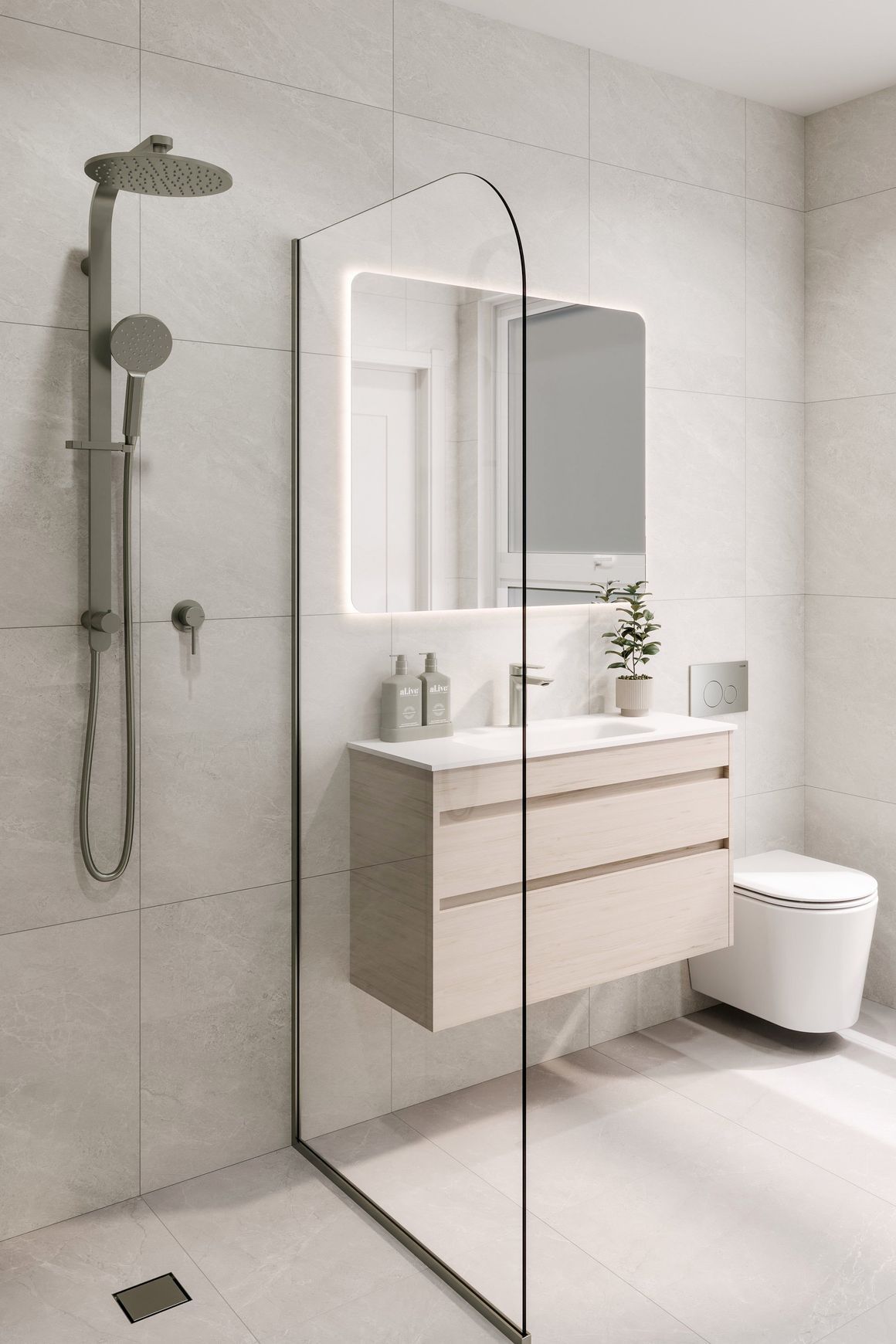 Luxe 750 Slim Wall Hung Vanity |  2 Drawer