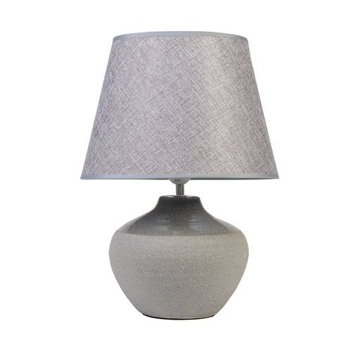 Speckled Urn II Lamp With Grey Shade