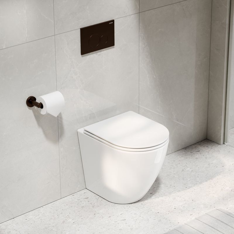 Flow Typhoon Inwall Toilet Suite | Brushed Bronze Btn