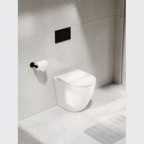 Code Flow Typhoon Inwall Toilet Suite | Matte Black Button