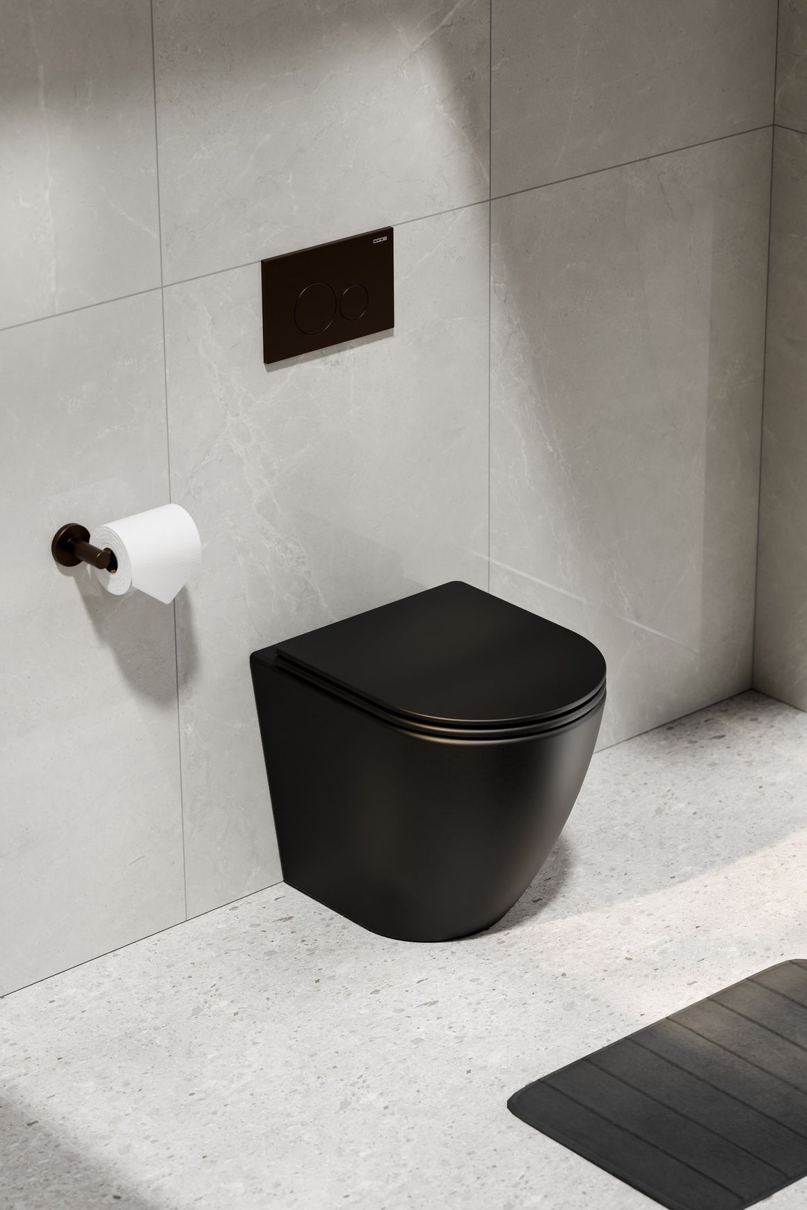 Flow Typhoon Inwall Toilet Suite | Brushed Bronze Btn