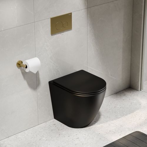CODE Flow Typhoon Inwall Toilet Suite | Brushed Brass Button