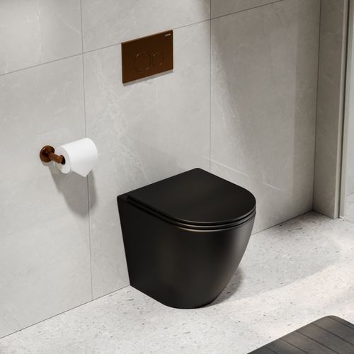 CODE Flow Typhoon Inwall Toilet Suite | Brushed Copper Button