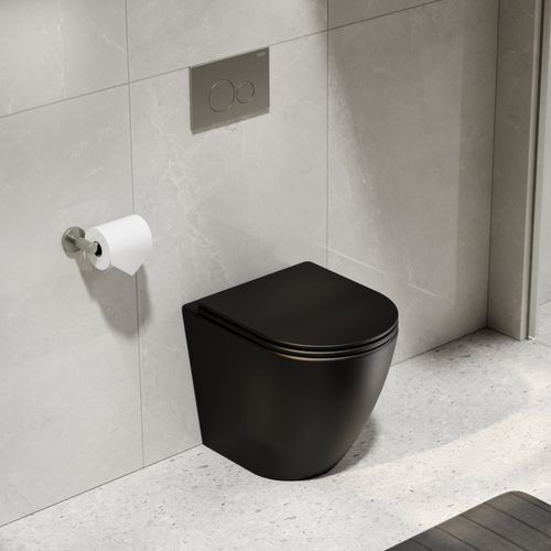 CODE Flow Typhoon Inwall Toilet Suite | Brushed Nickel Button