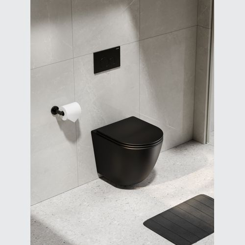 Code Flow Typhoon Wall Hung Toilet Suite | Gunmetal Button
