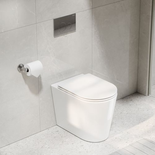 CODE Pure Typhoon Inwall Toilet Suite | Chrome Button