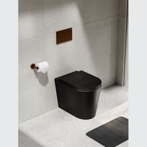 CODE Pure Typhoon Inwall Toilet Suite | Brushed Copper Button