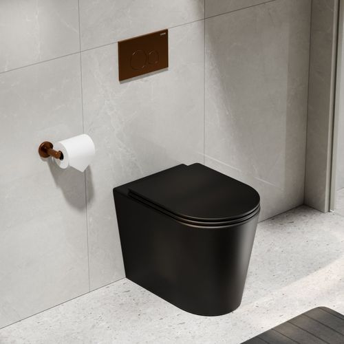 CODE Pure Typhoon Inwall Toilet Suite | Brushed Copper Button