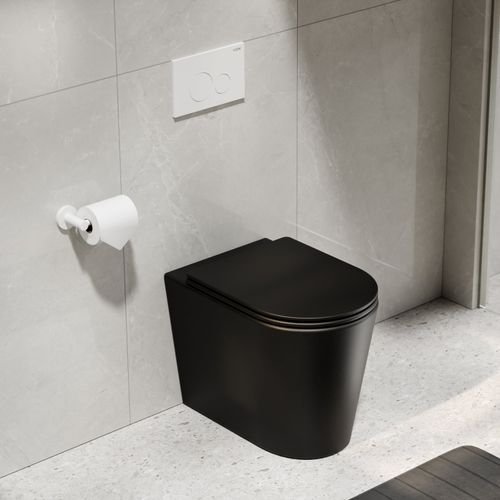 CODE Pure Typhoon Inwall Toilet Suite | Matte White Button