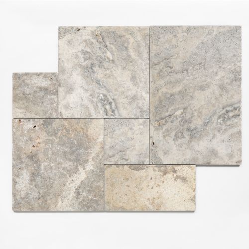 Travertine Silver | French Pattern