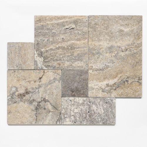 Travertine Silver Shadow | French Pattern