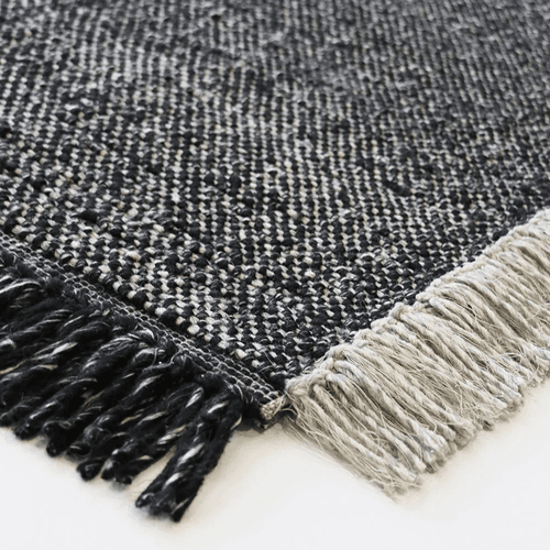 Baya Ulster Floor Rug - Black/Natural | Three Sizes