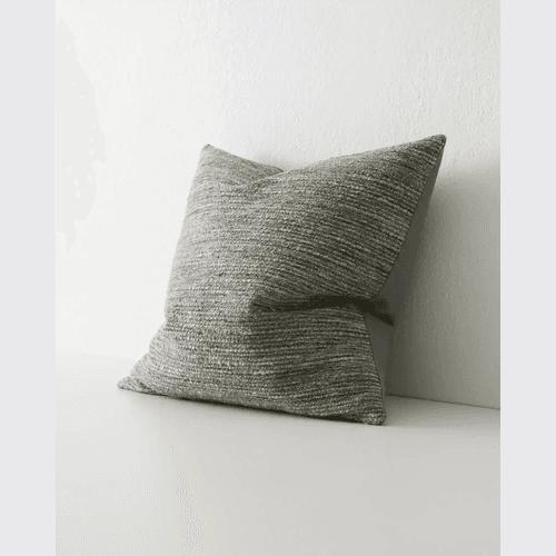 Weave Home Vista Cushion - Mineral | Chunky Linen/Wool Blend
