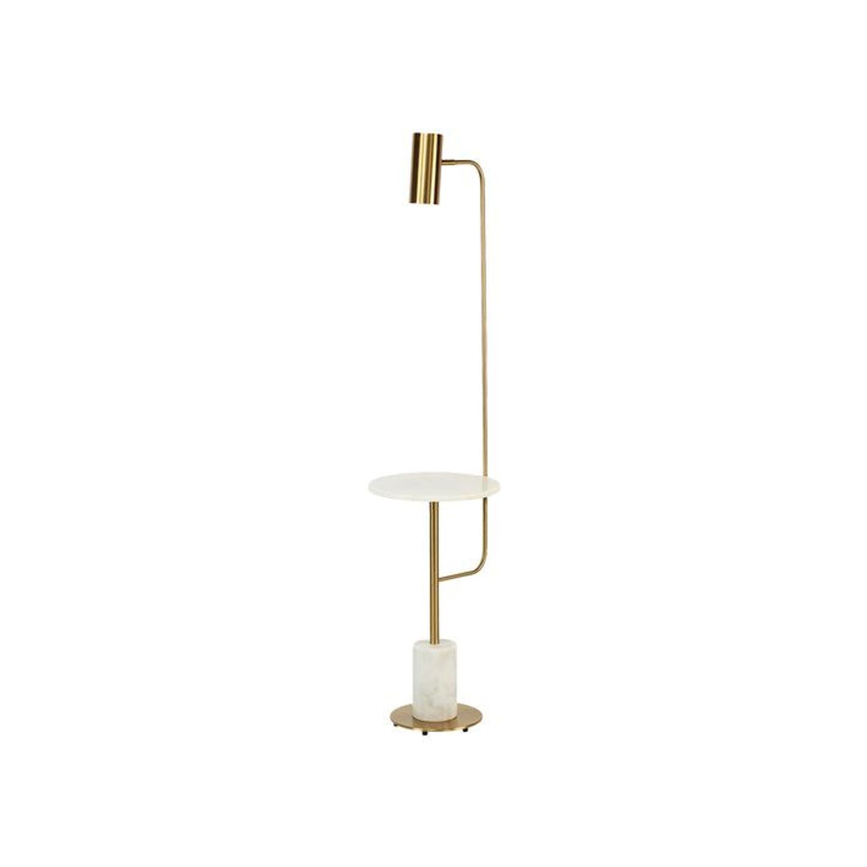 Disson Functional Floor Lamp with Table Top and Marble Base