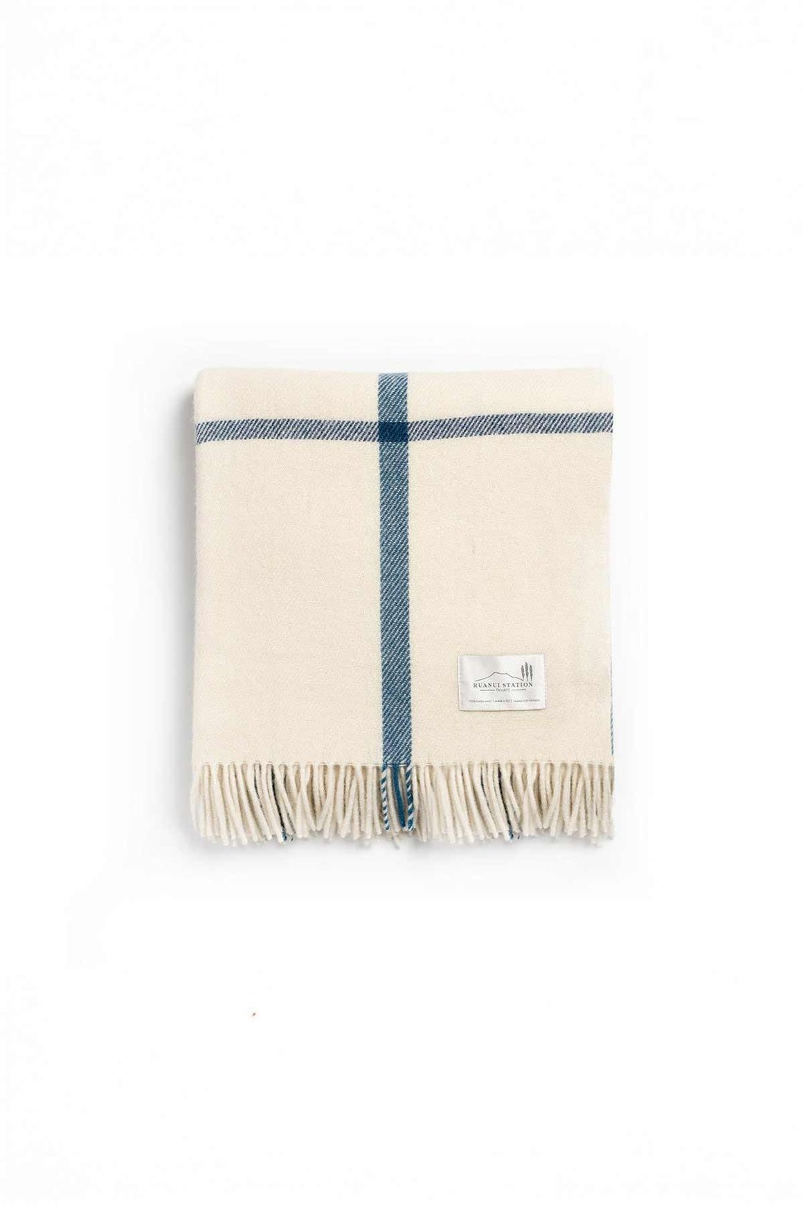 Ruanui Station Lambswool Throw -  Wakarua White
