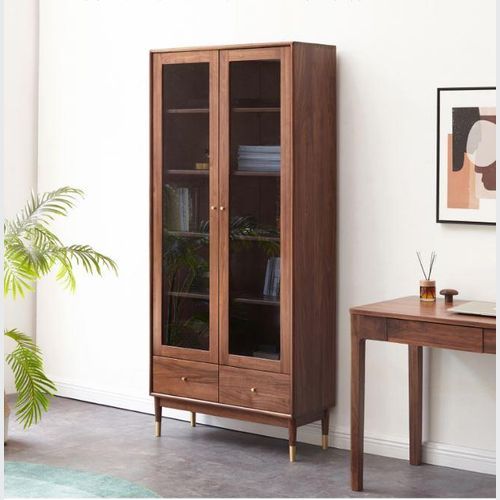 Walnut Display/Book Cabinet