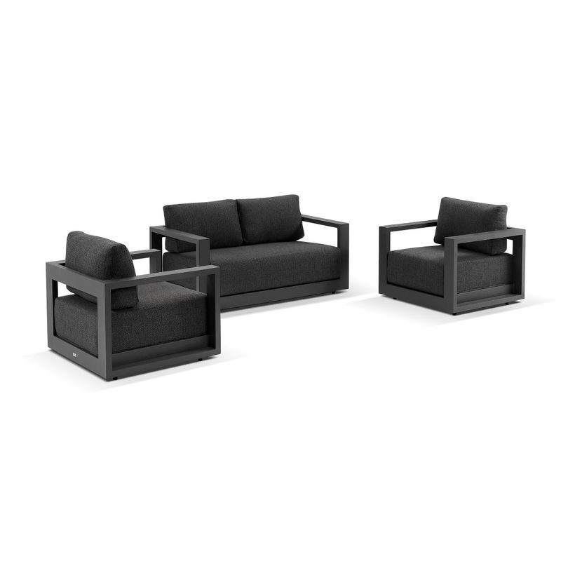 Wanaka 2-Seater Lounge Set - Charcoal