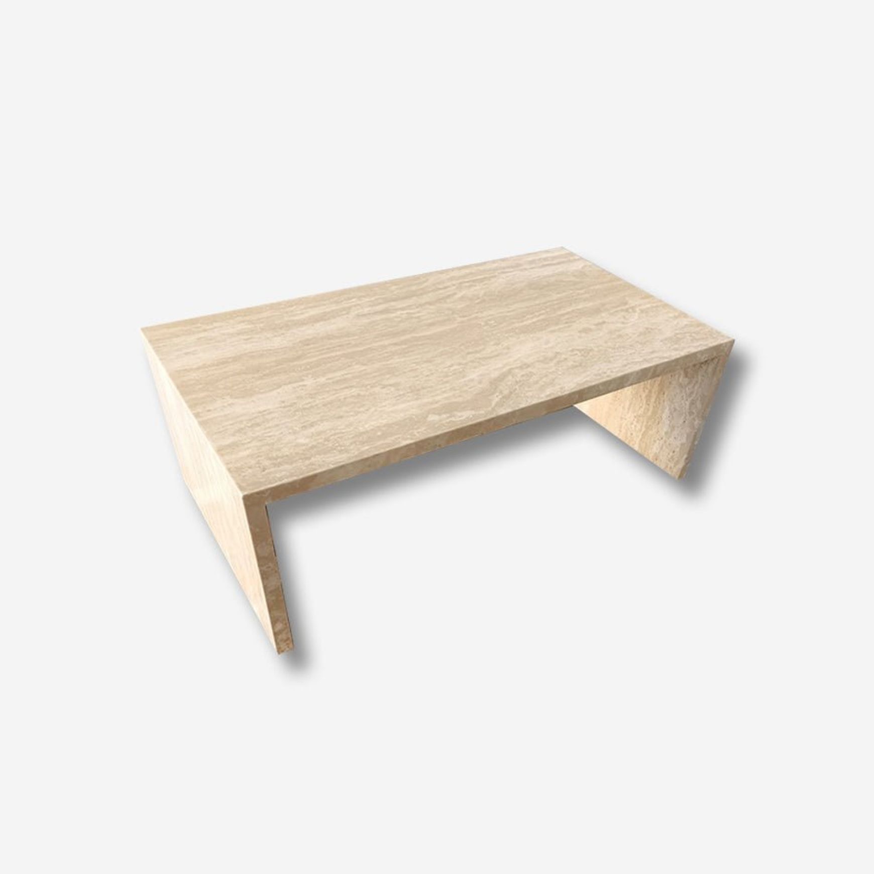 Waterfall Coffee Table - Vein Cut Travertine