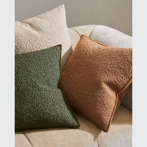 Weave Home Alberto Boucle Cushion - Olive | 50 x 50cm