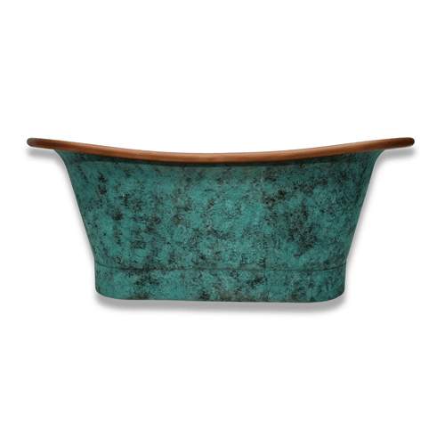 The Copper Bath Tub - Aurora Hammered Copper Double Slipper 1700mm - CB5018-D67