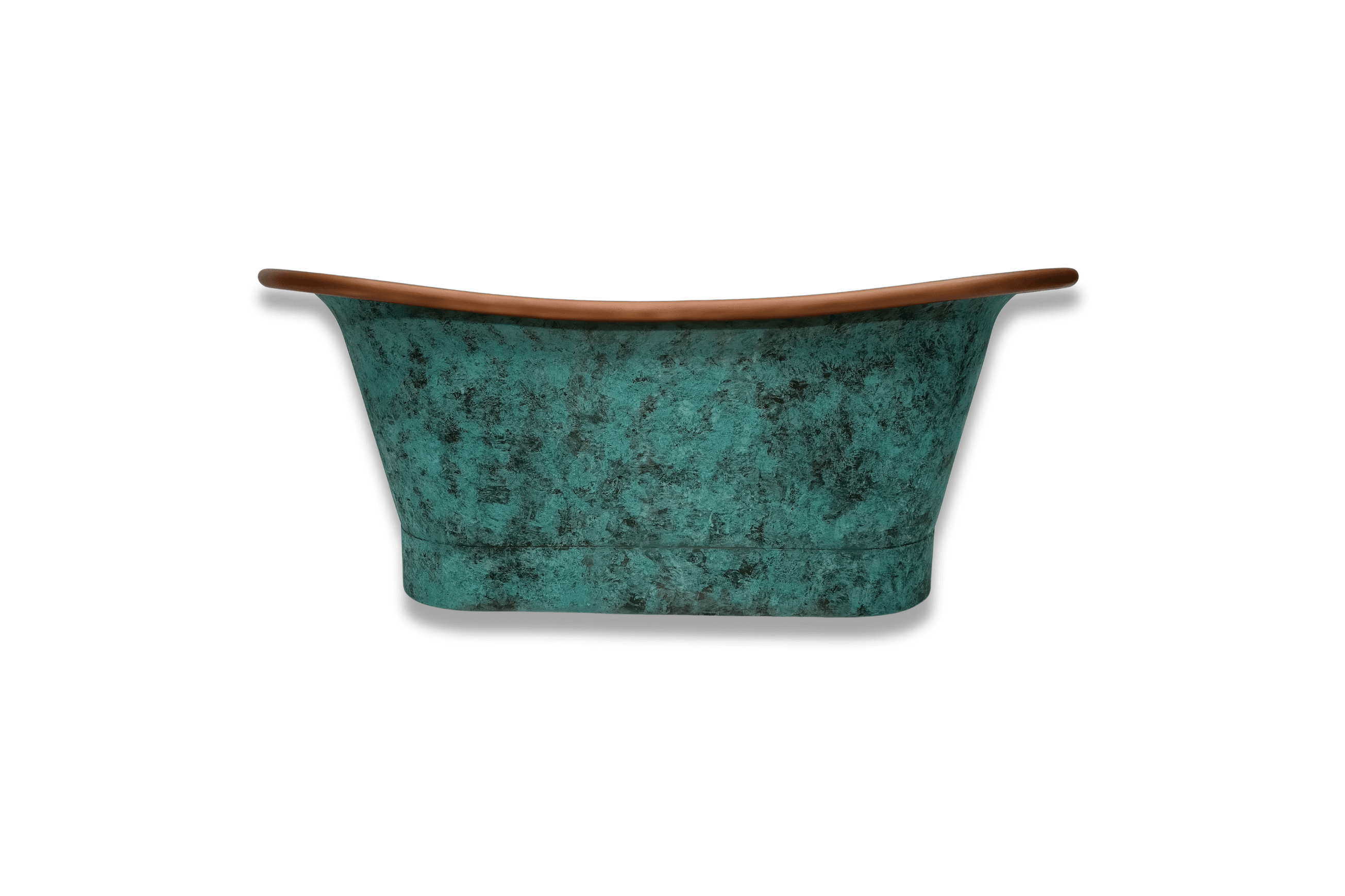 The Copper Bath Tub - Aurora Hammered Copper Double Slipper 1700mm - CB5018-D67