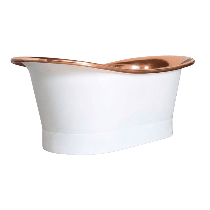 The Copper Bath Tub - Shanti Copper Double Slipper Smooth 1700mm - CB5017-D67