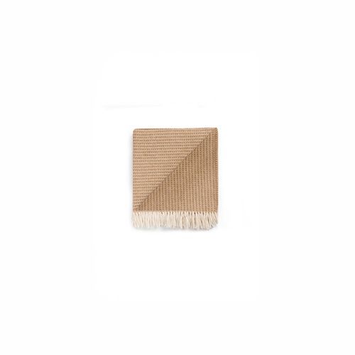 Ruanui Station Lambswool Waffle Throw - Winiata Wheat