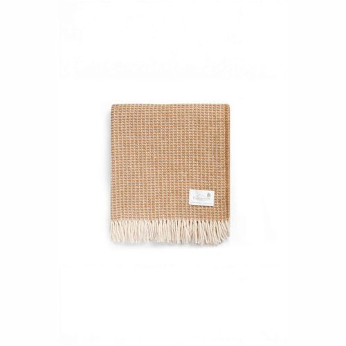Ruanui Station Lambswool Waffle Throw - Winiata Wheat