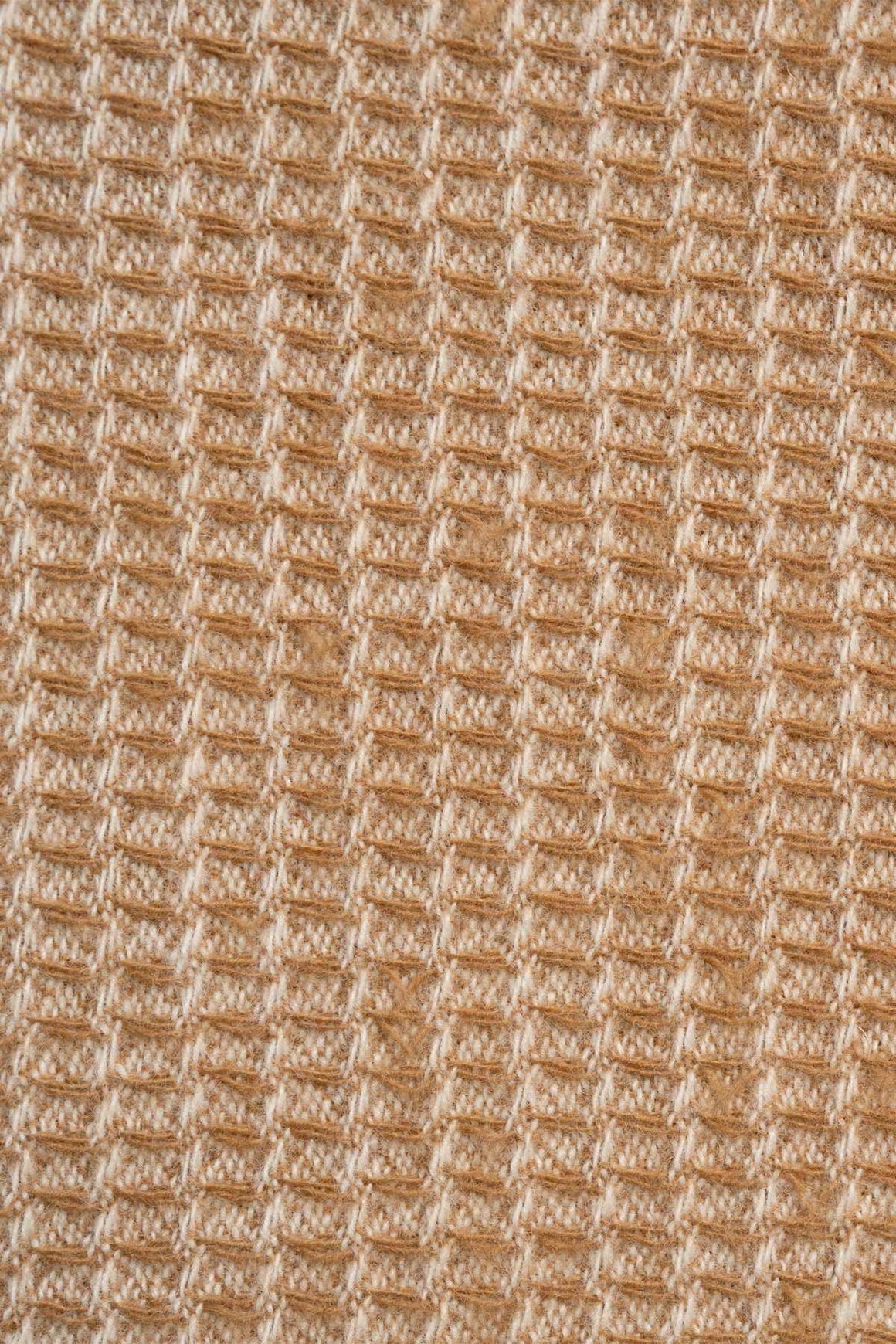 Ruanui Station Lambswool Waffle Throw - Winiata Wheat