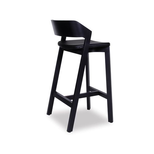 Merano Kitchen Stool - Black Stained  - by TON