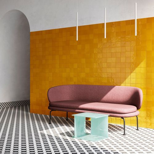 Rebel Amber Yellow Gloss 100x100mm