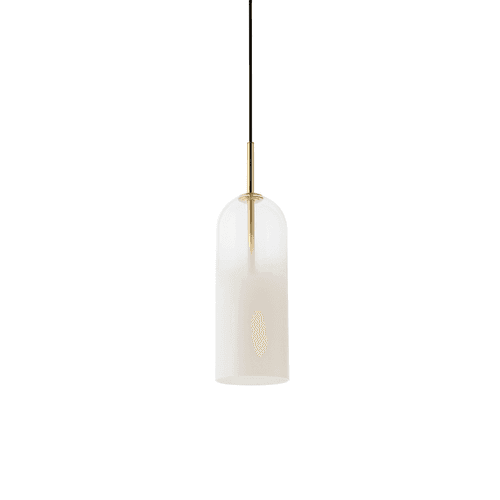 Ombre 1 Light Glass Pendant - Small in White