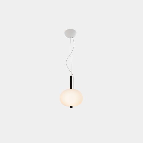 Luna LED Glass Pendant - Small in Ash