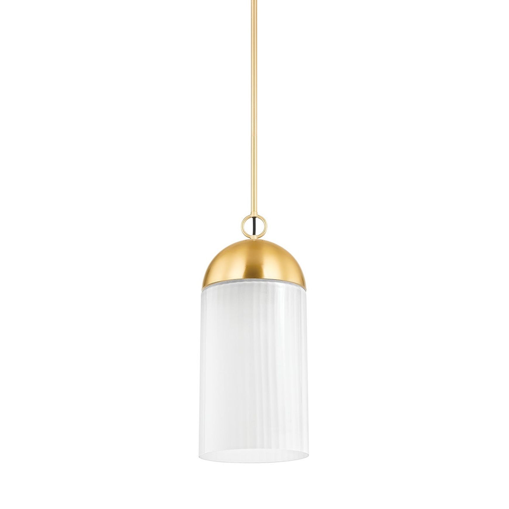 Lumi 1 Light Pendant in Aged Brass