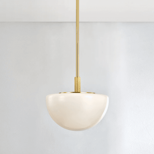 Herman 1 Light Pendant - Large in Aged Brass