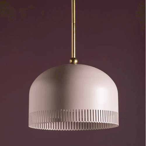 Posie 1 Light Pendant - Large in Natural Dust Pink